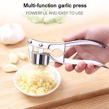 Kitchen Stainless Steel Garlic Press Crusher Home Cooking Vegetables Ginger Squeezer Masher Handheld Ginger Garlic Mincer Tools